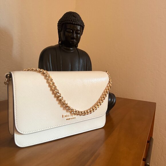 kate spade Handbags - Kate Spade Crossbody – BRAND NEW – Elegant Cream + Gold Chain $120